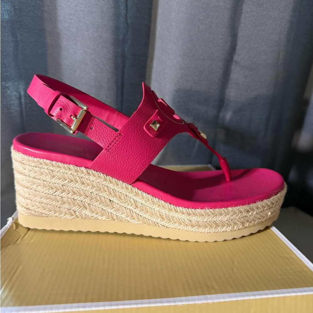 Michael Kors Fuchsia Slide Sandals